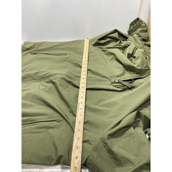 Calvin Klein Mens Jacket Size XXL Olive Green Lightweight Hike Zip Parka, New - Picture 11 of 11
